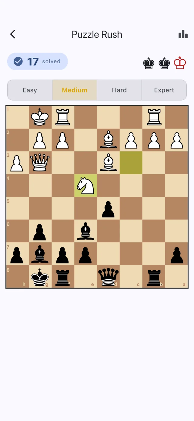 Puzzle Rush in progress with a running score